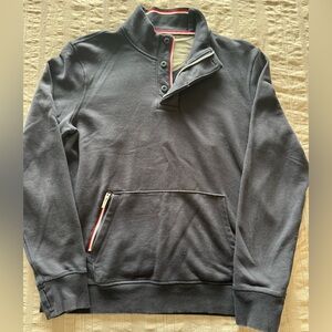 FourLaps Men’s Navy Sweatshirt with 3 button collar - Size M